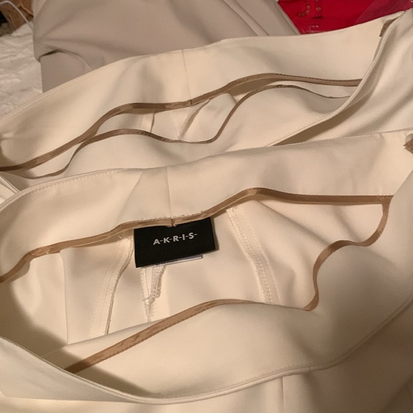 NWOT A-K-R-I-S Cotton Techno Stretch Pants MELISSA in off white - Picture 7 of 7